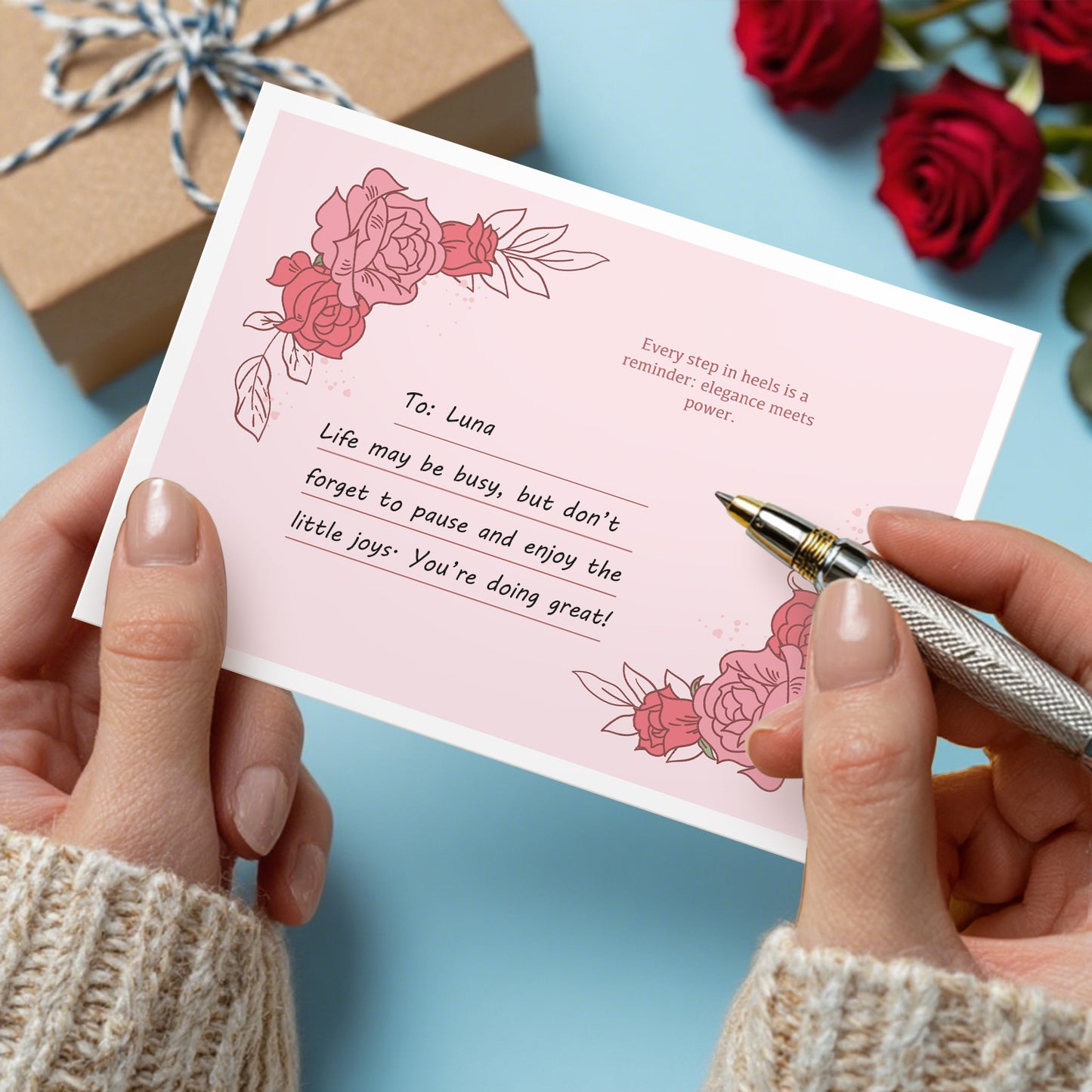 Red Glam Paint by Numbers Postcard Kit – Set of 5 Cards Free Shipping - Paintarthub