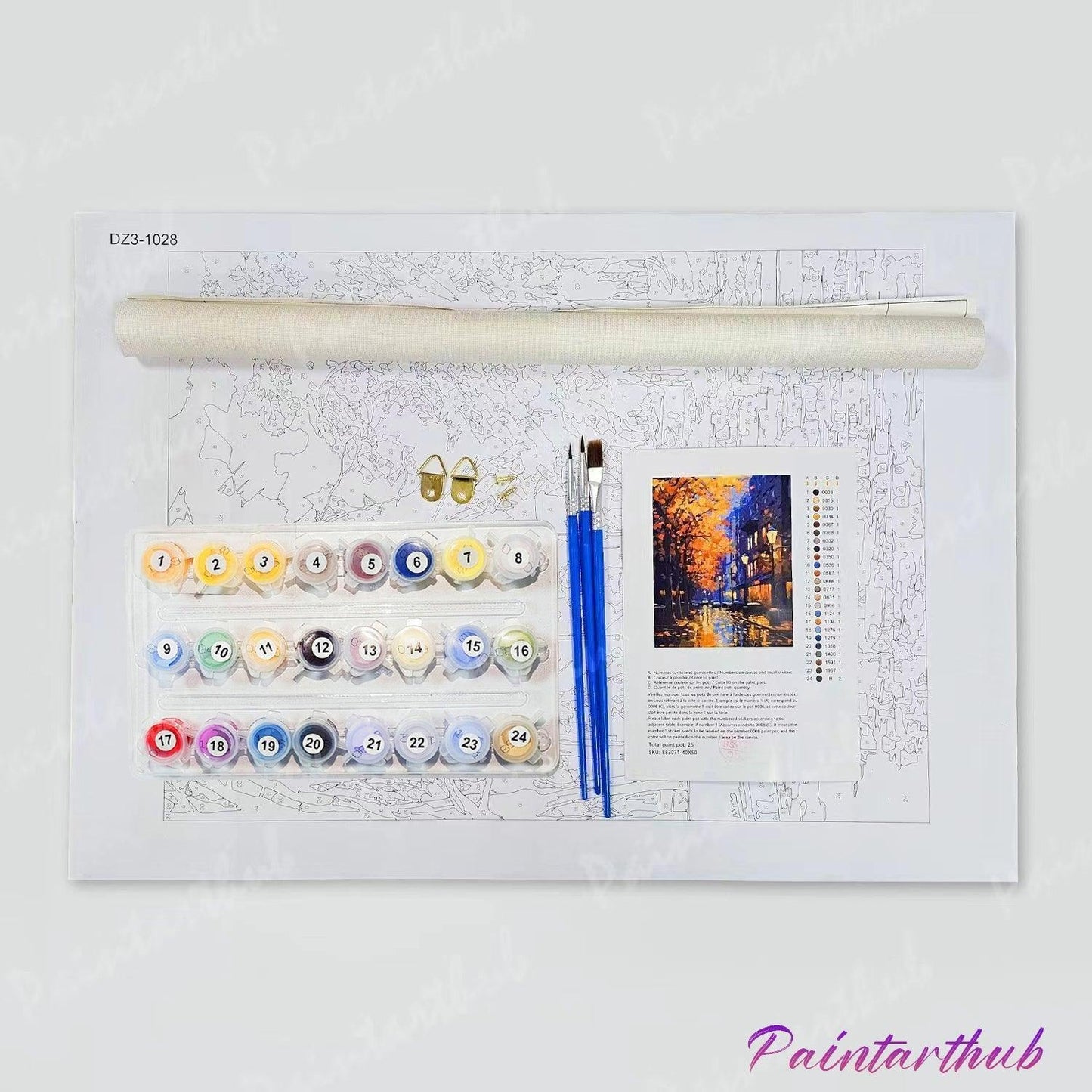 Mini Paint by Numbers 20x30cm with Frame Winnie the Pooh and Christmas Gifts Free Shipping - Paintarthub