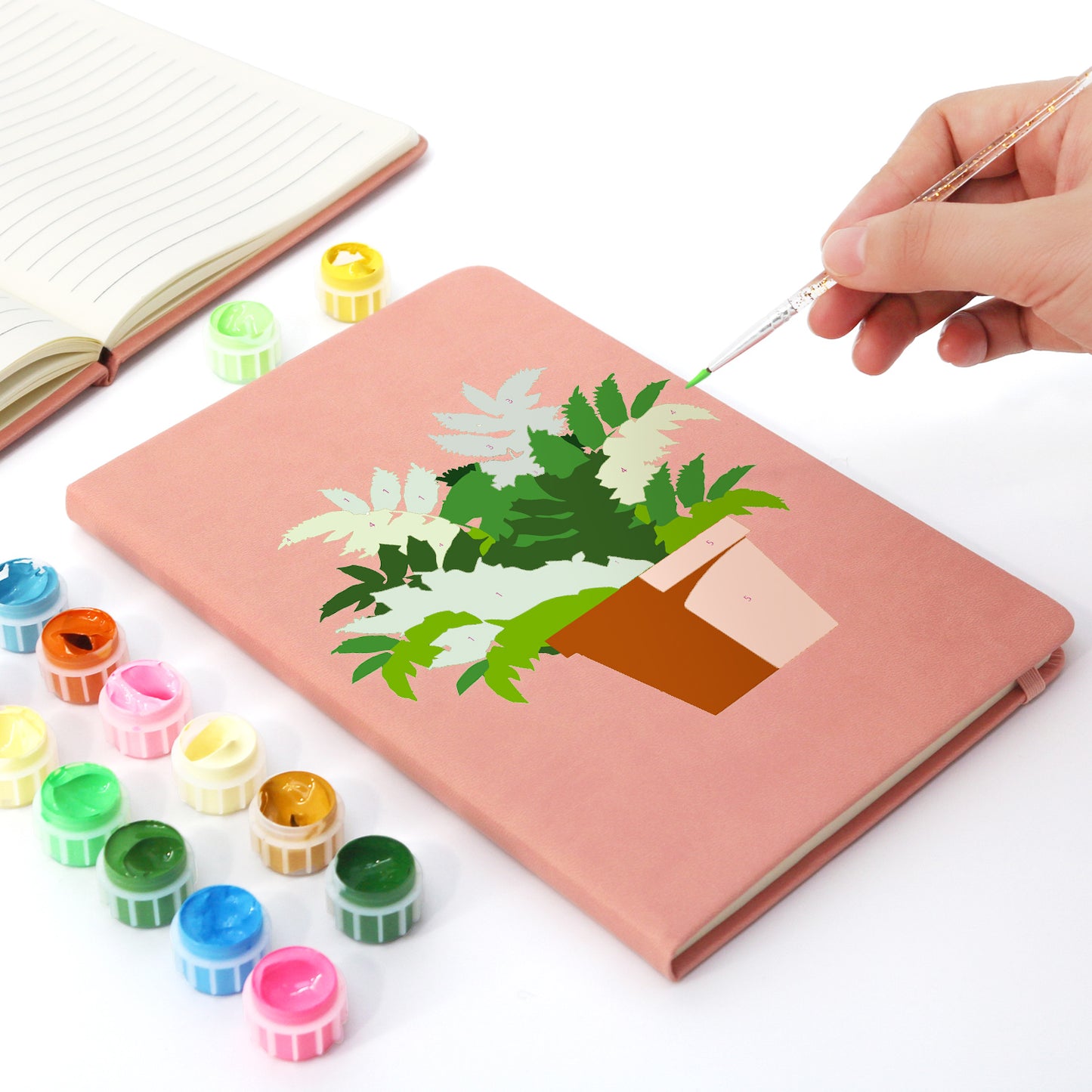 Plant Paint by Numbers Notebook - Pothos Free Shipping - Paintarthub