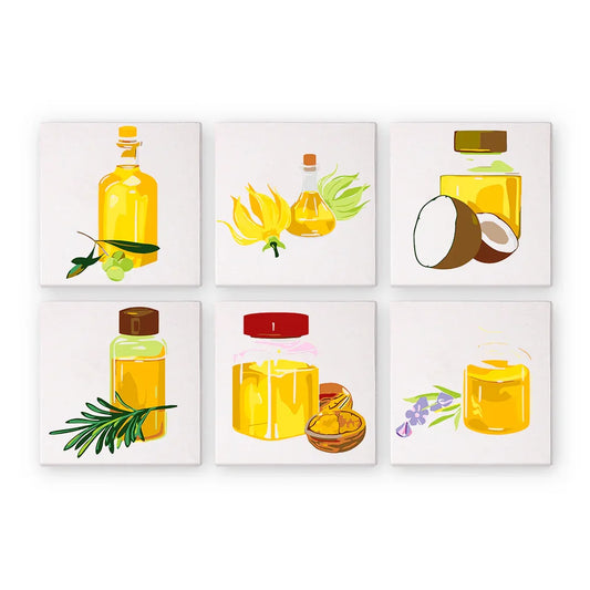 Mini Paint by Numbers 6 Pieces - Aromatic Essentials Free Shipping - Paintarthub