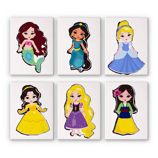 Mini Paint by Numbers 6 Pieces - Disney Princess Free Shipping - Paintarthub