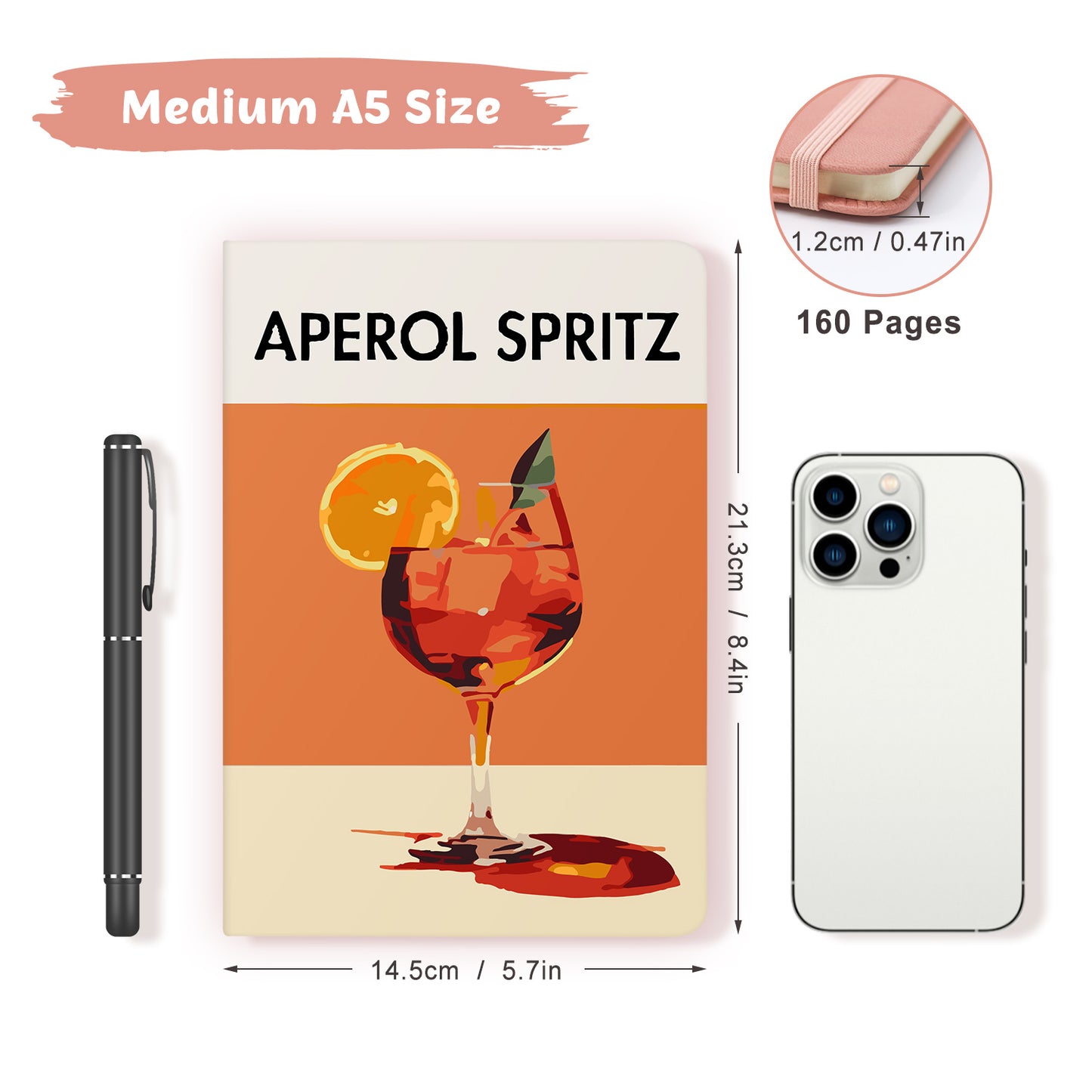 Cocktail Paint by Numbers Notebook - Aperol Spritz Free Shipping - Paintarthub