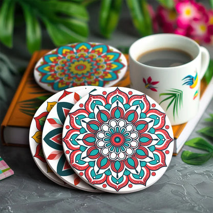 Paint by Numbers Coasters 6 Pieces - Mandala Pattern Free Shipping - Paintarthub