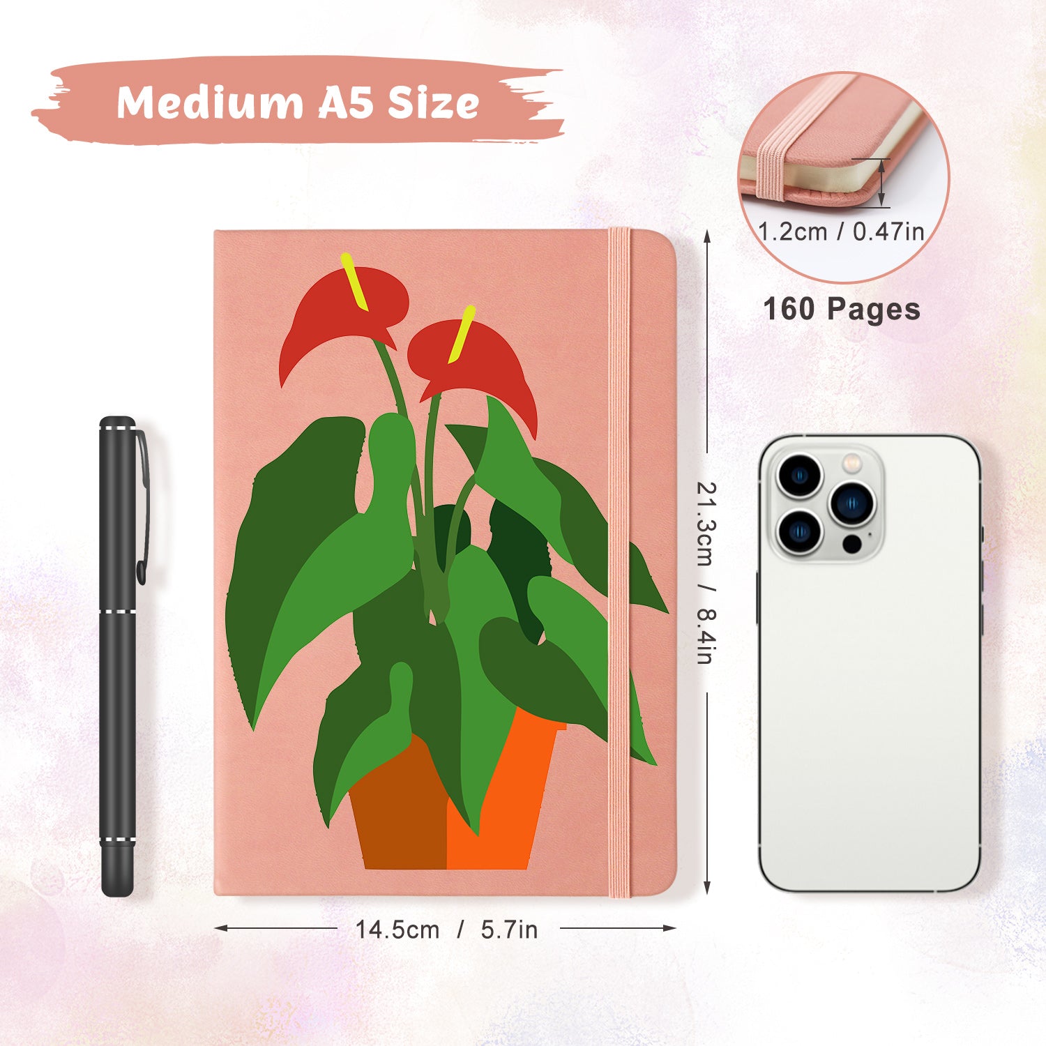 anthurium journal Plant Paint by Numbers Notebook - Anthurium