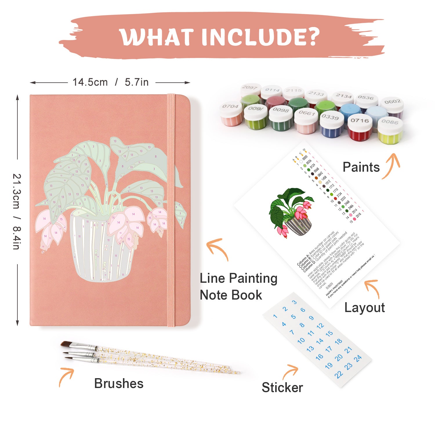 Plant Paint by Numbers Notebook - Shrimp Plant Free Shipping - Paintarthub