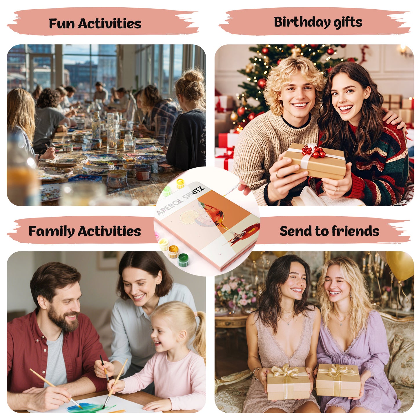 Cocktail Paint by Numbers Notebook - Aperol Spritz Free Shipping - Paintarthub