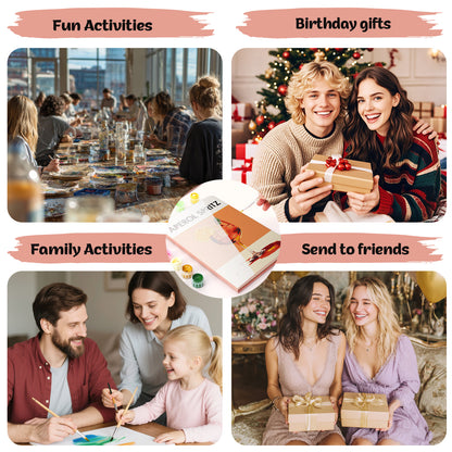 Cocktail Paint by Numbers Notebook - Aperol Spritz Free Shipping - Paintarthub