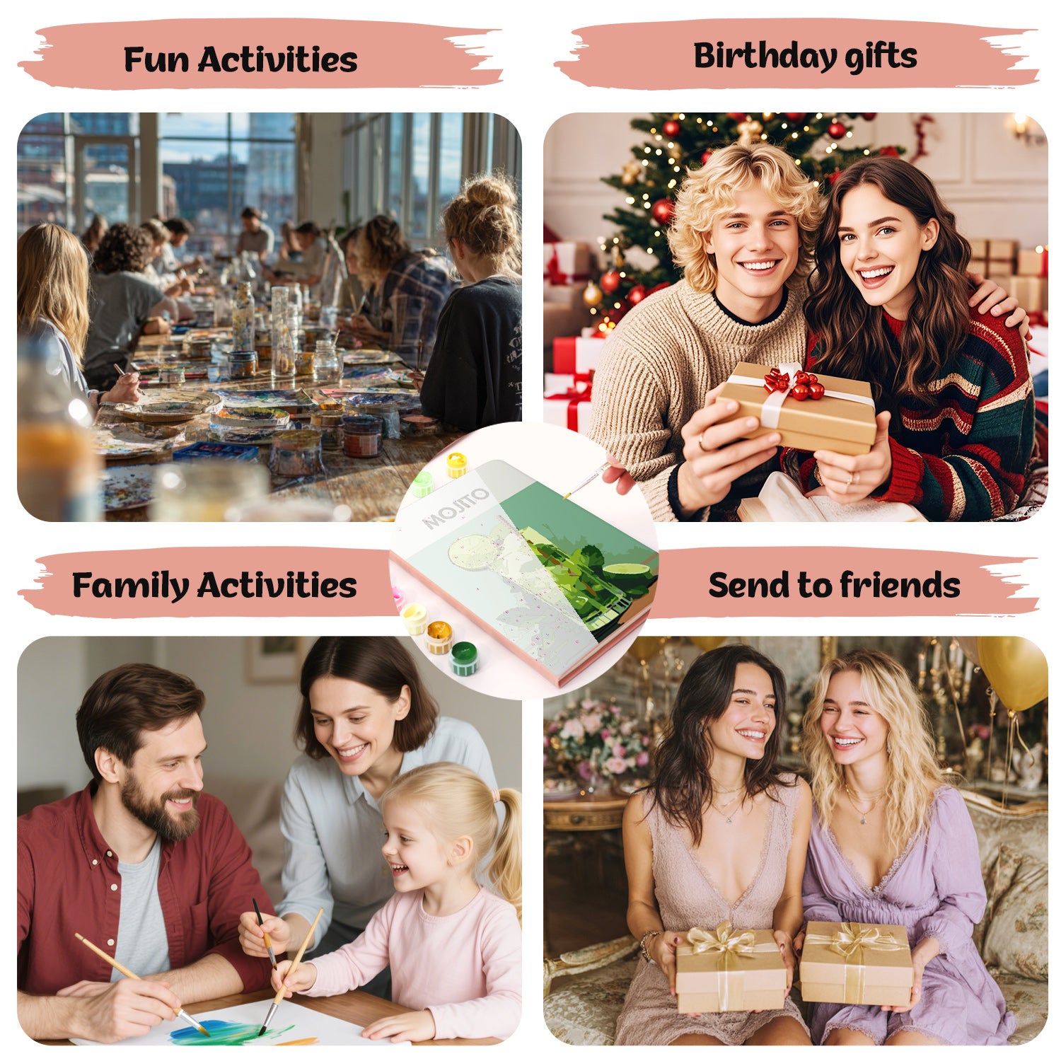 Cocktail Paint by Numbers Notebook - Mojito Free Shipping - Paintarthub