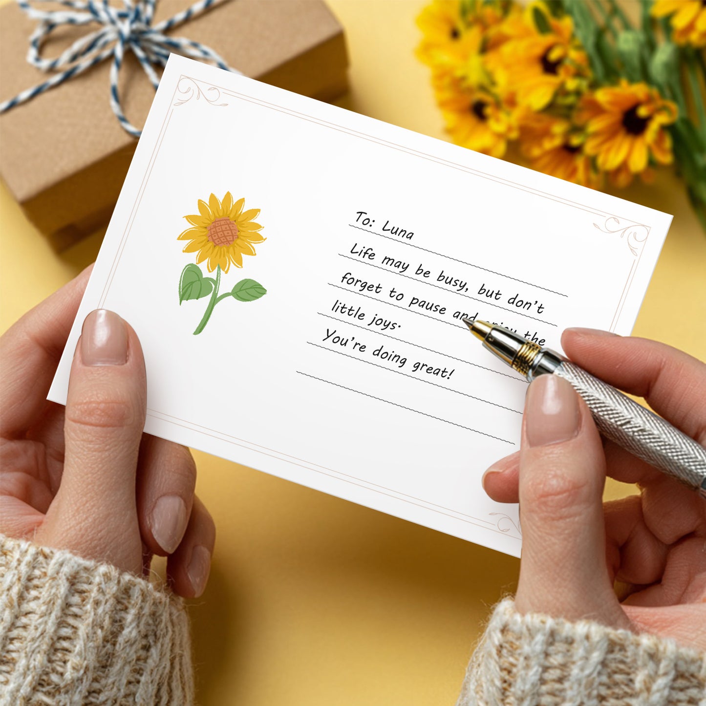 Floral Paint by Numbers Postcard Kit – Set of 5 Cards