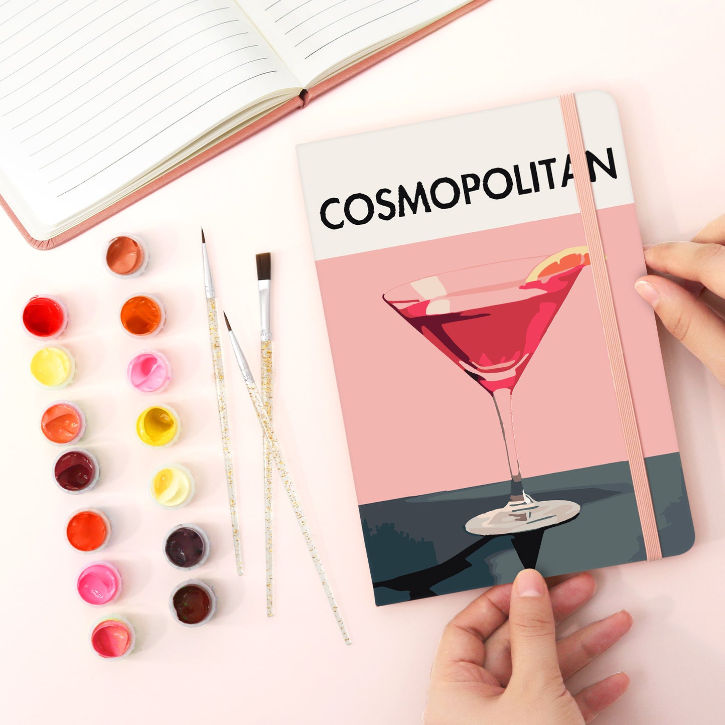 Cocktail Paint by Numbers Notebook - Cosmopolitan Free Shipping - Paintarthub