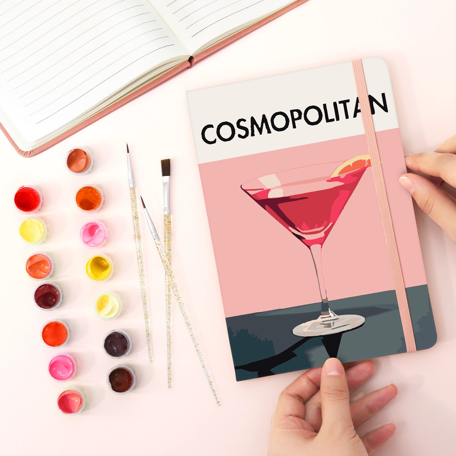Cocktail Paint by Numbers Notebook - Cosmopolitan Free Shipping - Paintarthub