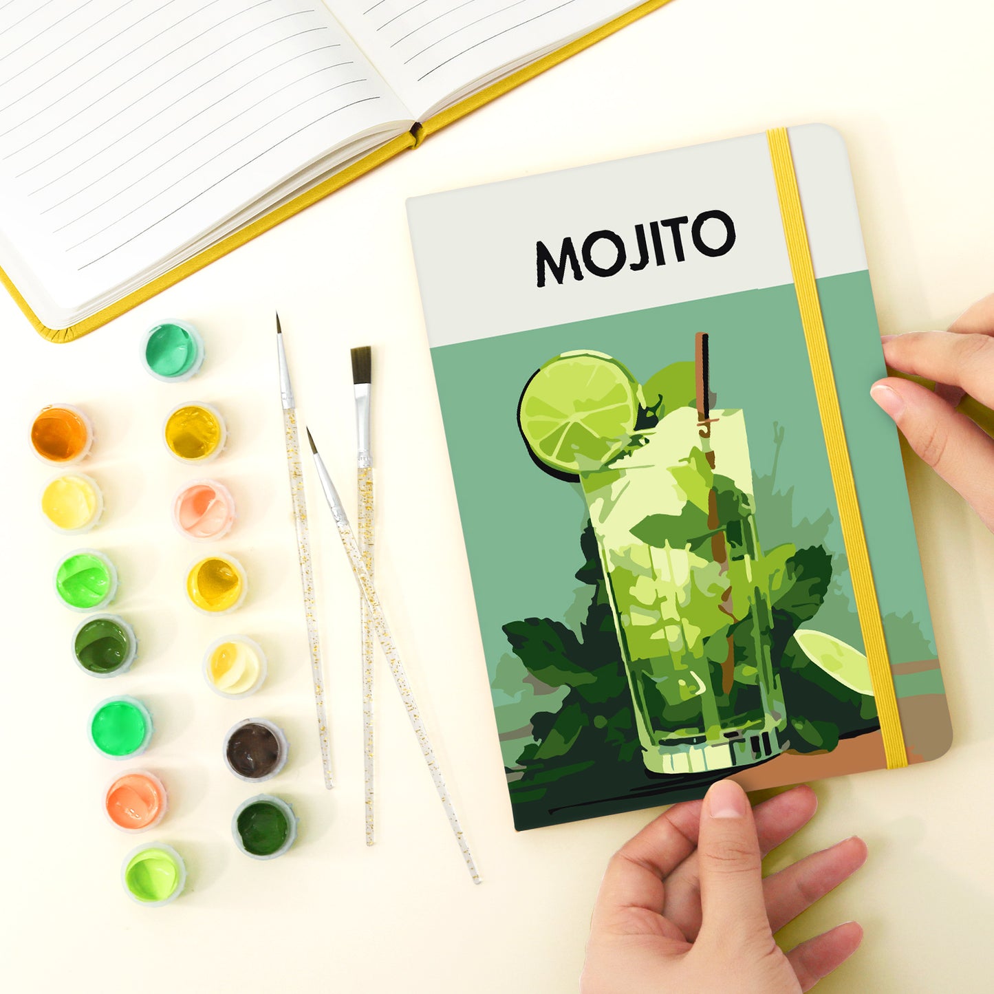 Cocktail Paint by Numbers Notebook - Mojito Free Shipping - Paintarthub