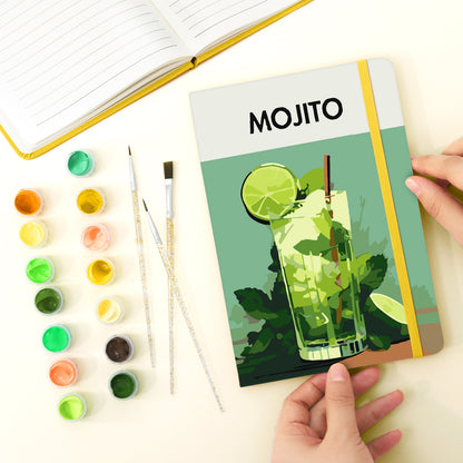 Cocktail Paint by Numbers Notebook - Mojito Free Shipping - Paintarthub