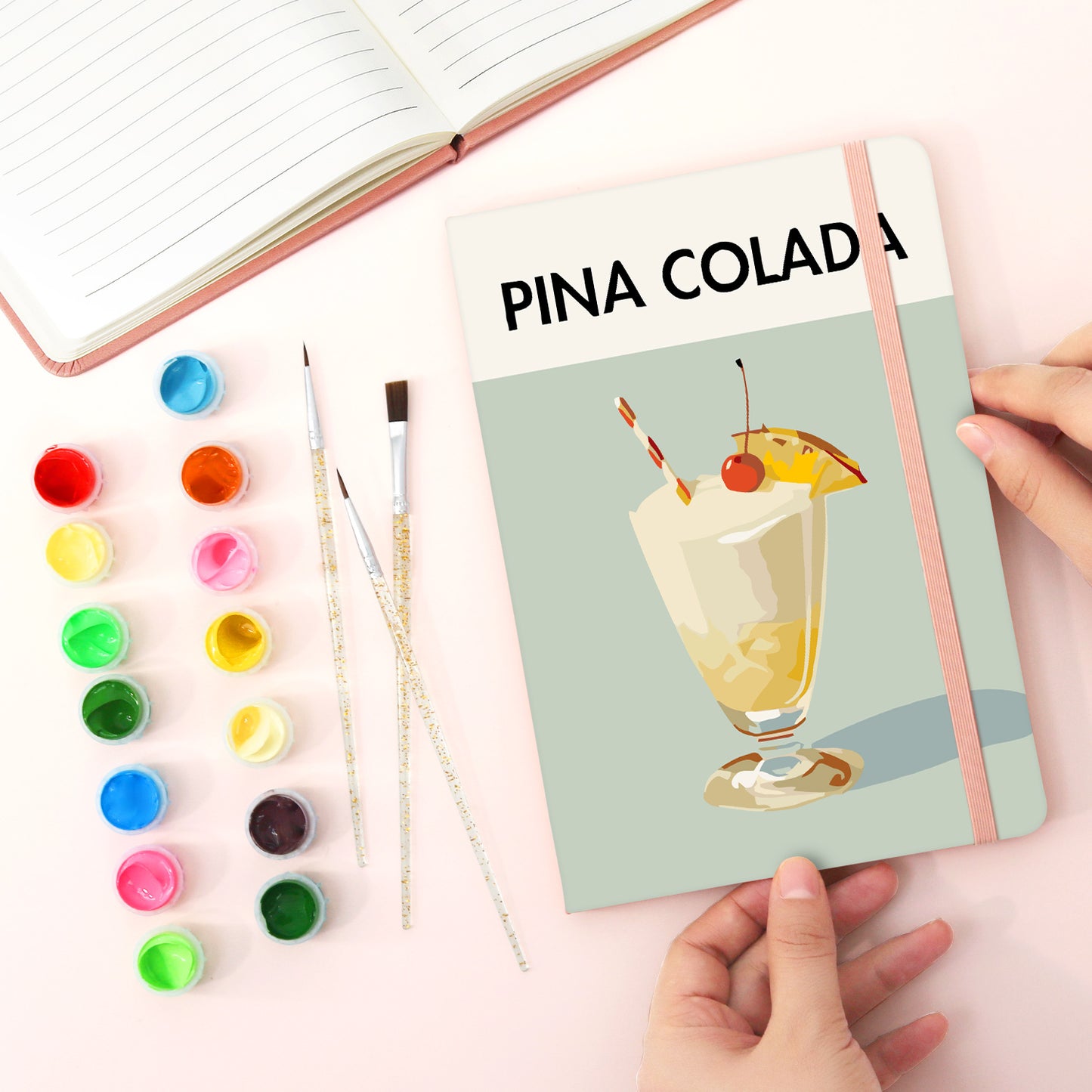 Cocktail Paint by Numbers Notebook - Pina Colada Free Shipping - Paintarthub