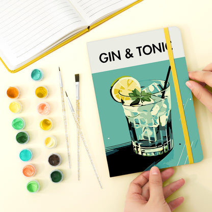 Cocktail Paint by Numbers Notebook - Gin & Tonic Free Shipping - Paintarthub