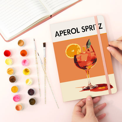 Cocktail Paint by Numbers Notebook - Aperol Spritz Free Shipping - Paintarthub