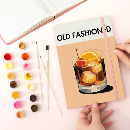 Cocktail Paint by Numbers Notebook - Old Fashioned Free Shipping - Paintarthub