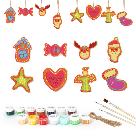 Colorful Christmas Ornaments Paint by Numbers Kit (8pcs) Free Shipping - Paintarthub