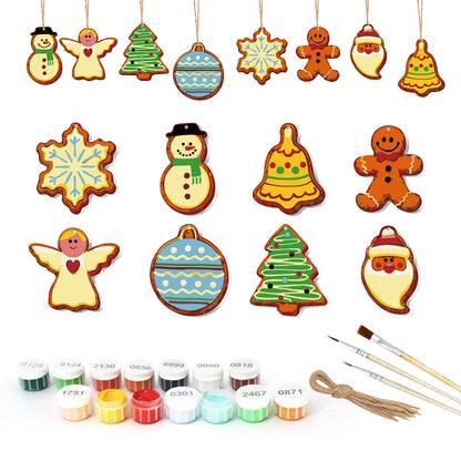 Snowy Wonderland – Christmas Ornament Paint by Numbers Kit (8pcs) Free Shipping - Paintarthub