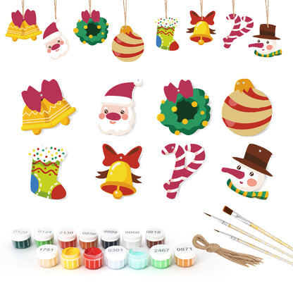 Jingle Bell Christmas Ornament Paint by Numbers Kit (8pcs) Free Shipping - Paintarthub