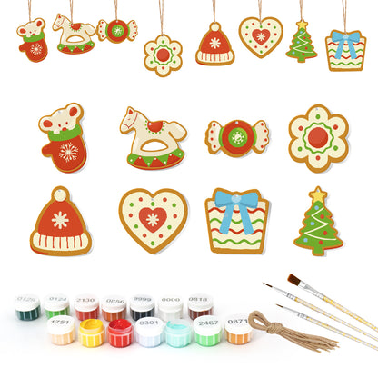 Vintage Christmas Toys Paint by Numbers Ornament Kit (8pcs) Free Shipping - Paintarthub