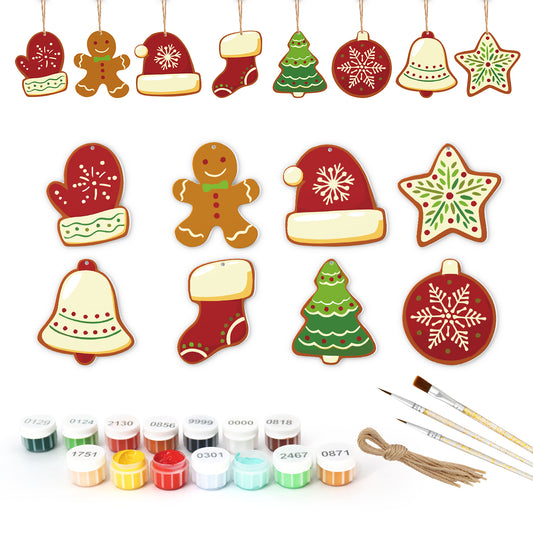 Warm Winter Wishes – Christmas Ornament Paint by Numbers Kit (8pcs) Free Shipping - Paintarthub
