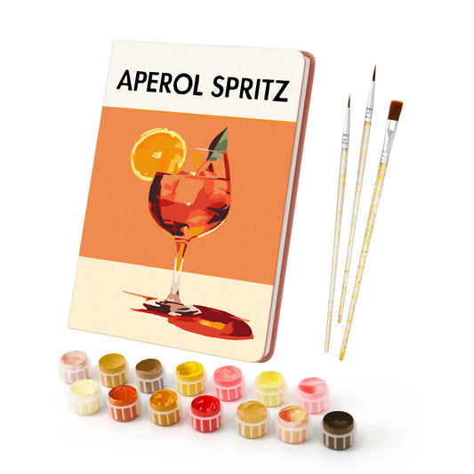 Cocktail Paint by Numbers Notebook - Aperol Spritz Free Shipping - Paintarthub