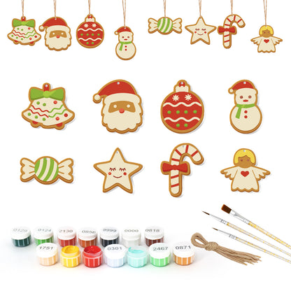 Angel Christmas Ornaments Paint by Numbers Kit (8pcs) Free Shipping - Paintarthub