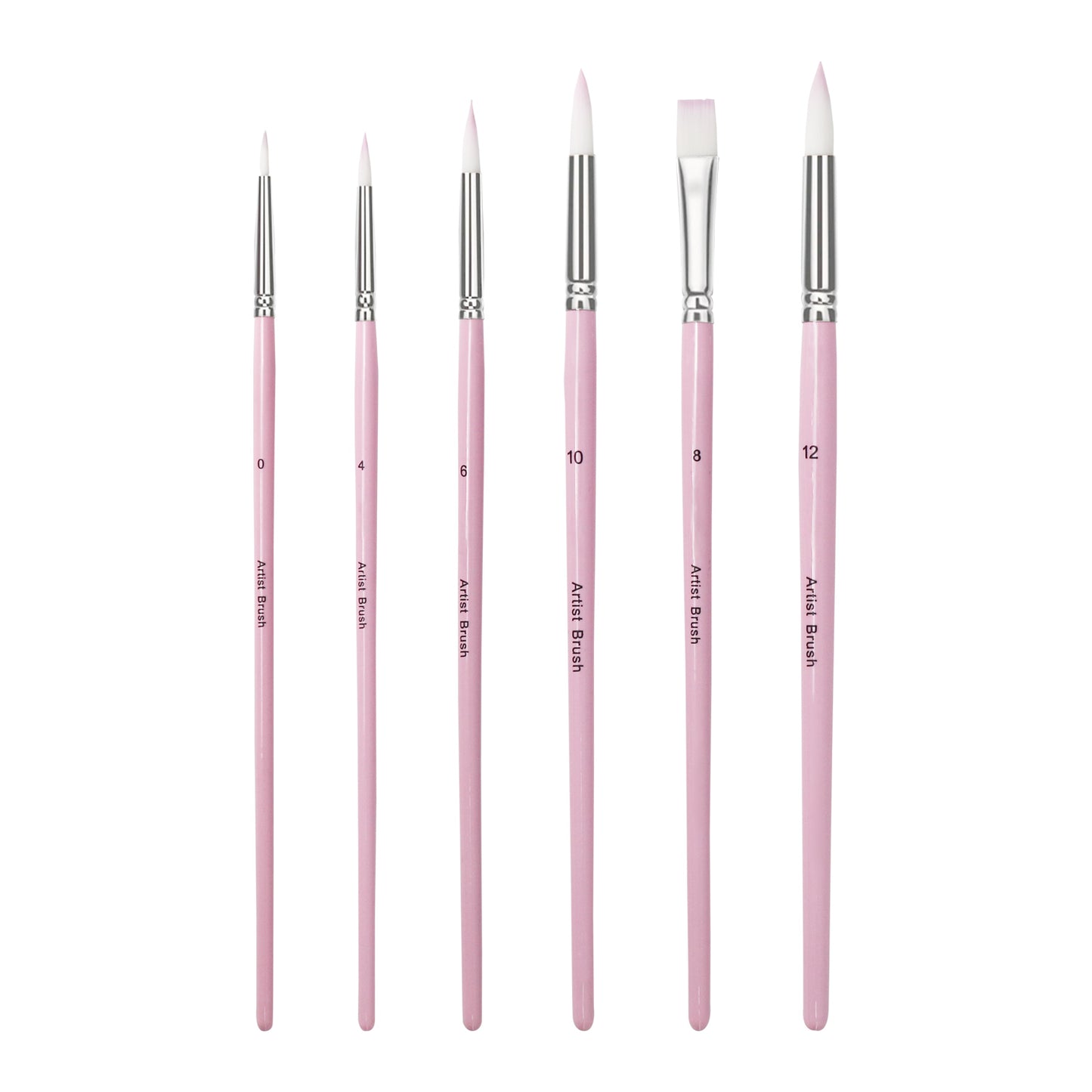 Premium Nylon Brushes Set of 6 Free Shipping - Paintarthub