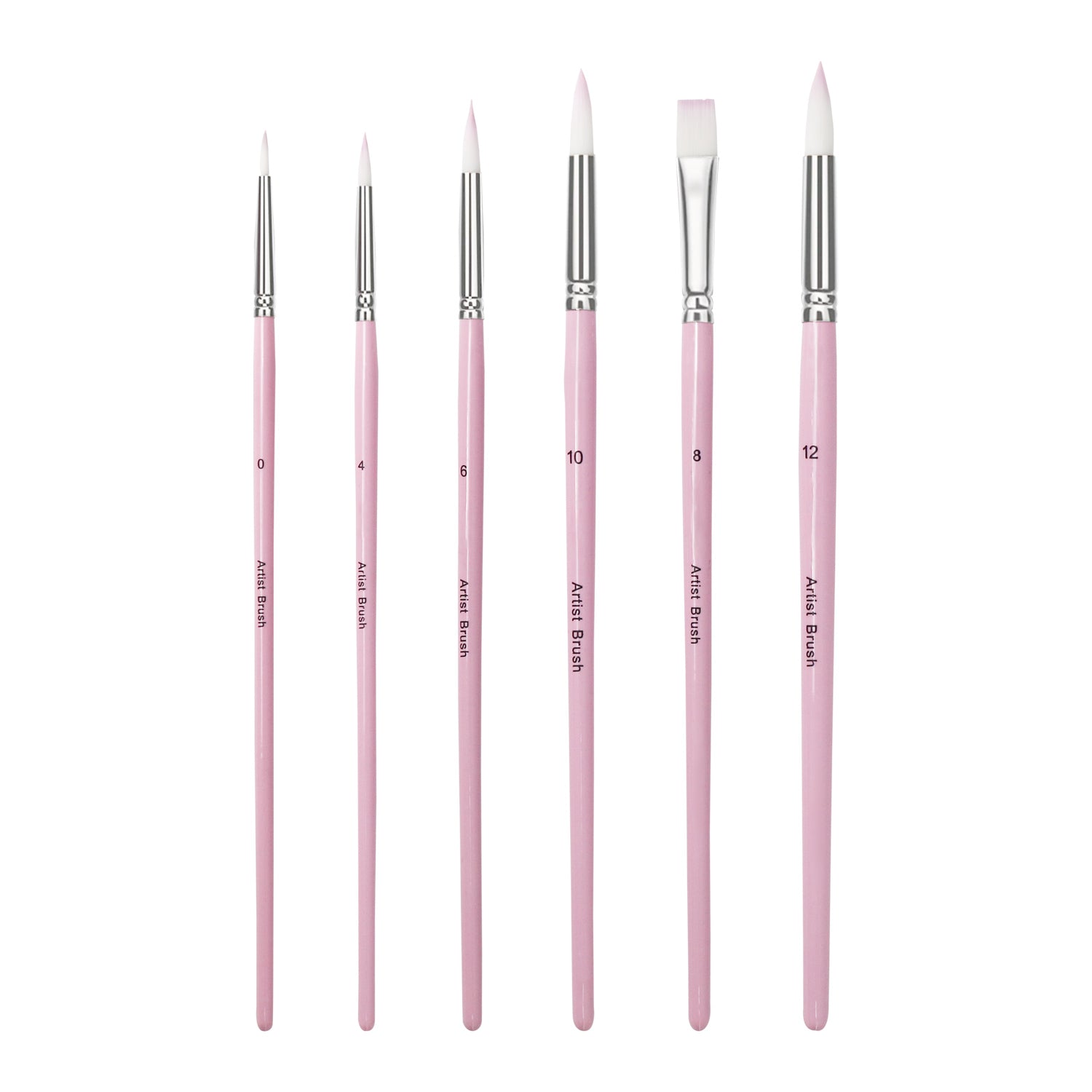 Premium Nylon Brushes Set of 6 Free Shipping - Paintarthub