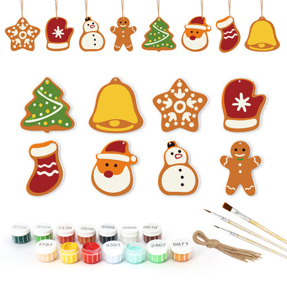 Whimsical Christmas Joy – Playful Ornament Paint by Numbers Kit (8pcs) Free Shipping - Paintarthub