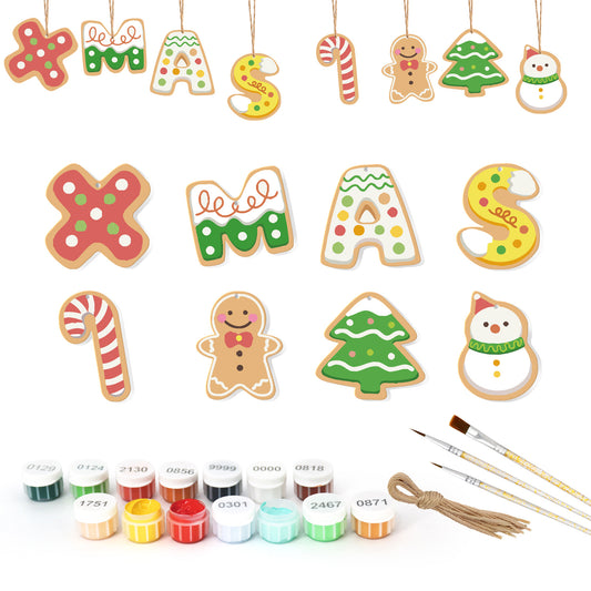 Christmas Letter Ornaments Paint by Numbers Kit (8pcs) Free Shipping - Paintarthub
