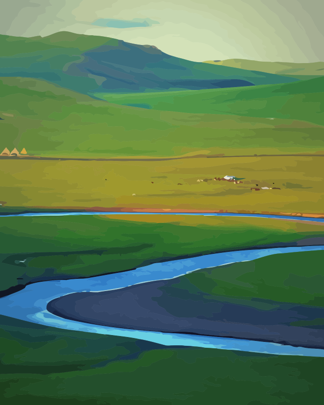 Meadow Valley Paint by Numbers for Adults by Paintarthub