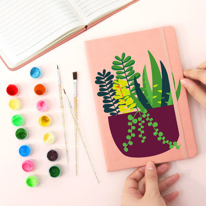 Plant Paint by Numbers Notebook - Succulent Arrangement Free Shipping - Paintarthub