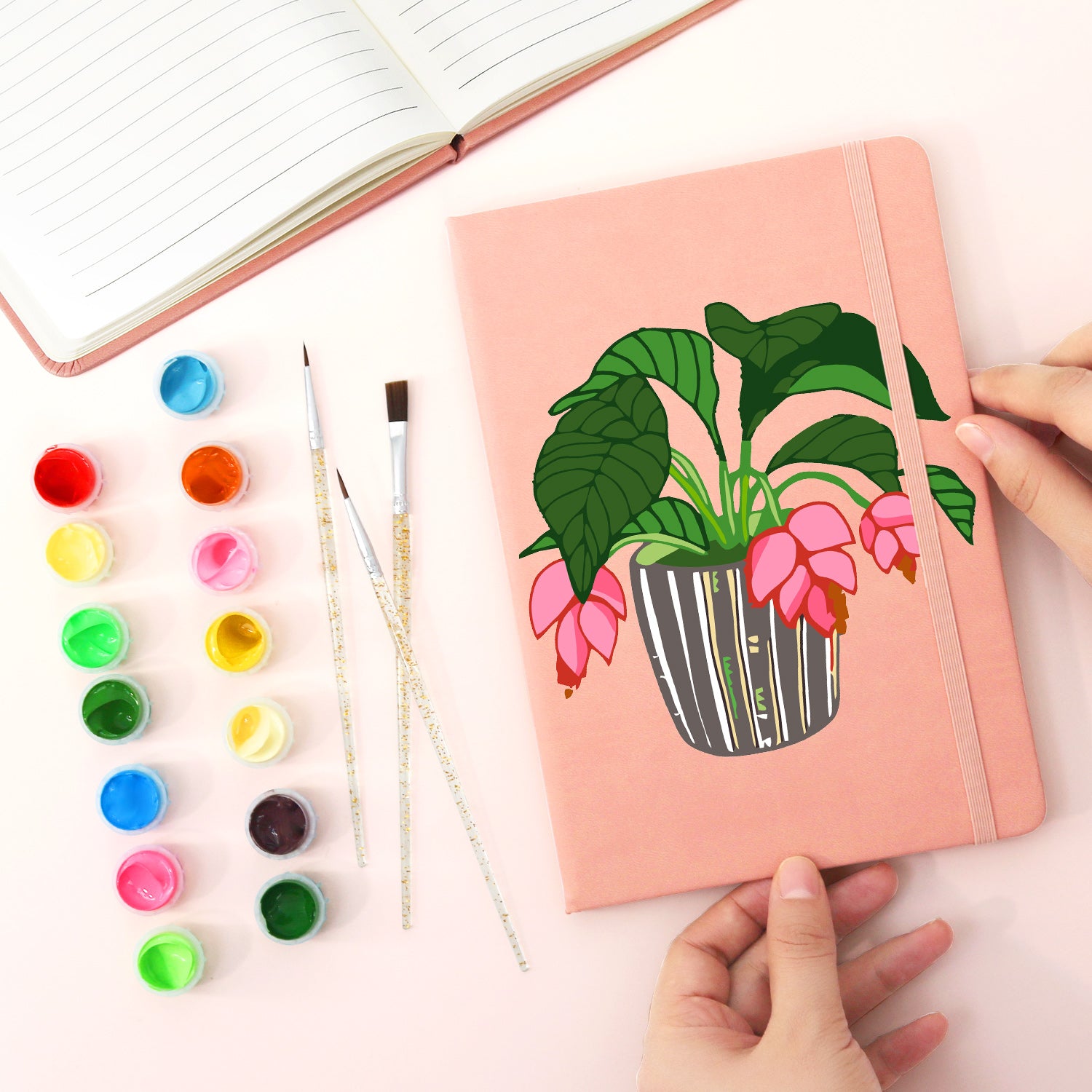 Plant Paint by Numbers Notebook - Shrimp Plant Free Shipping - Paintarthub