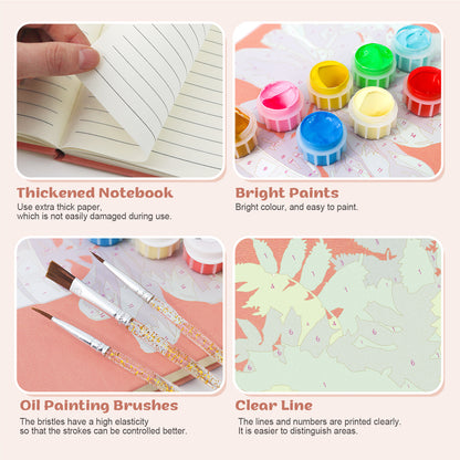 Plant Paint by Numbers Notebook - Pothos Free Shipping - Paintarthub