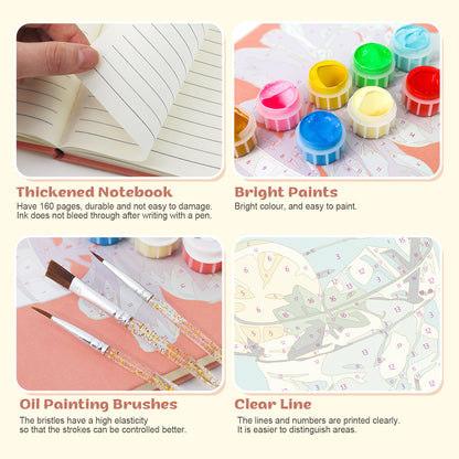 Cocktail Paint by Numbers Notebook - Gin & Tonic Free Shipping - Paintarthub