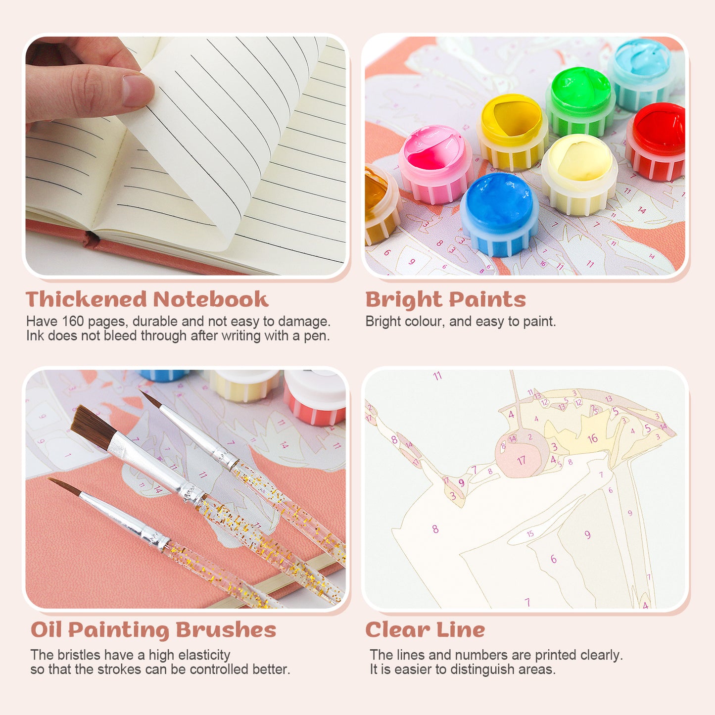 Cocktail Paint by Numbers Notebook - Pina Colada Free Shipping - Paintarthub