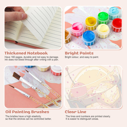 Cocktail Paint by Numbers Notebook - Old Fashioned Free Shipping - Paintarthub