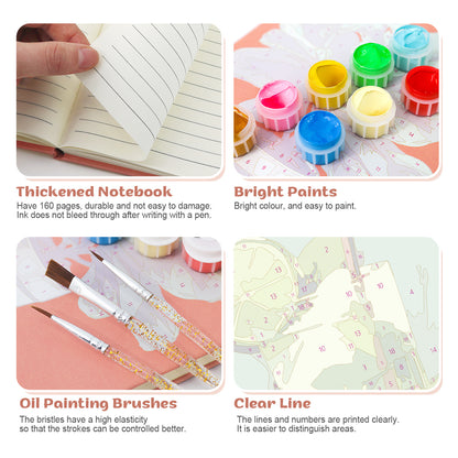 Cocktail Paint by Numbers Notebook - Mojito Free Shipping - Paintarthub