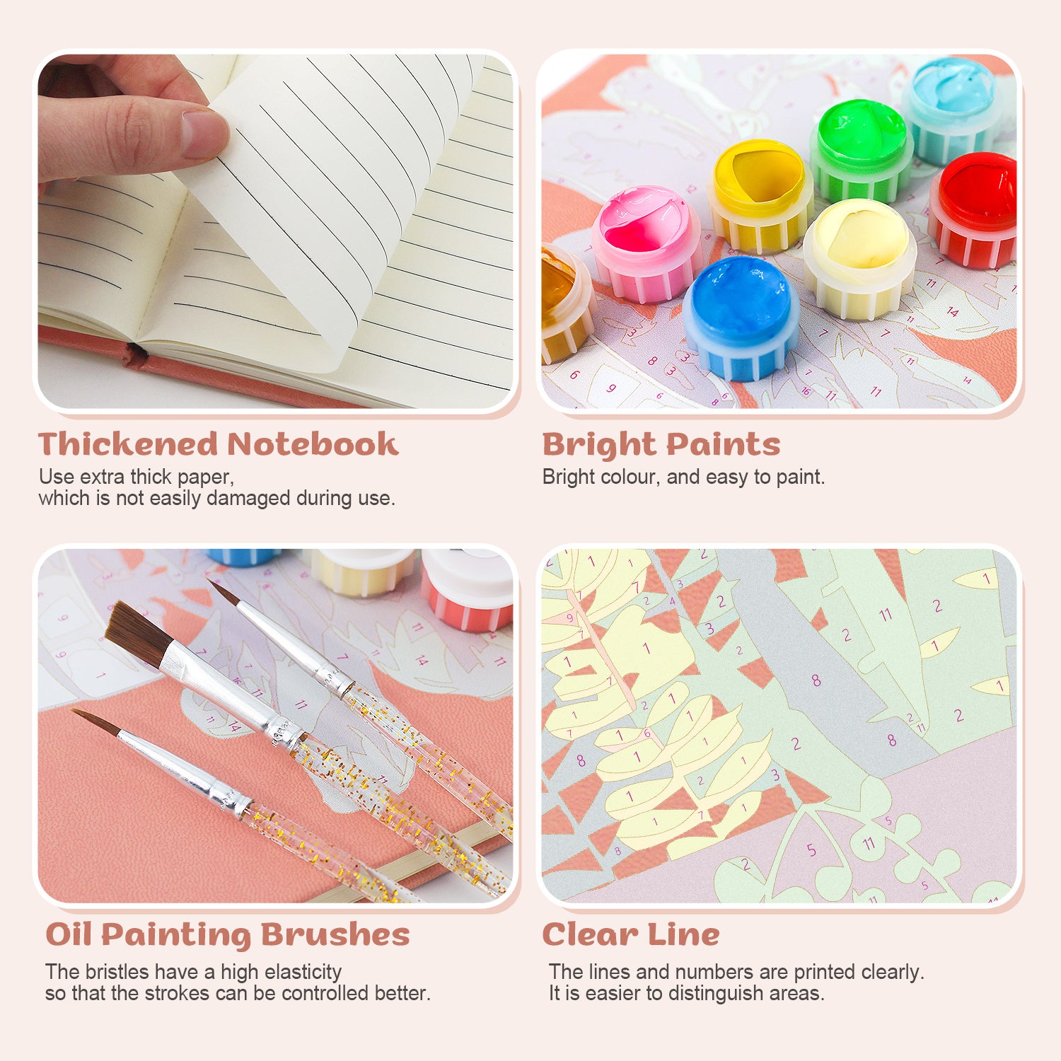 Plant Paint by Numbers Notebook - Succulent Arrangement Free Shipping - Paintarthub