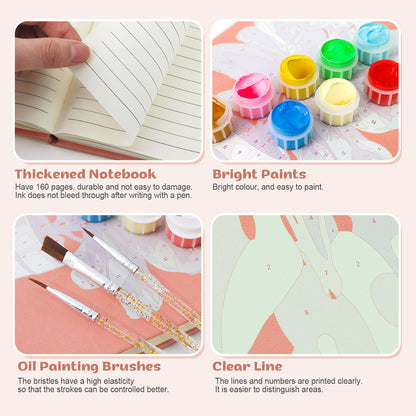 Plant Paint by Numbers Notebook - Anthurium Free Shipping - Paintarthub