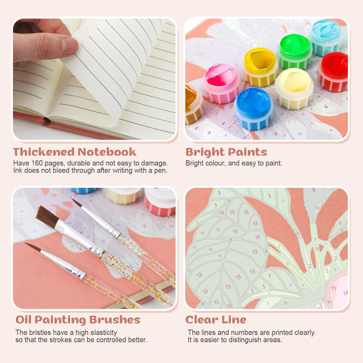 Plant Paint by Numbers Notebook - Shrimp Plant Free Shipping - Paintarthub