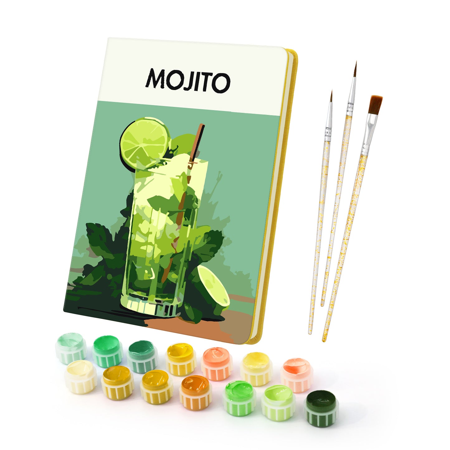 Cocktail Paint by Numbers Notebook - Mojito Free Shipping - Paintarthub