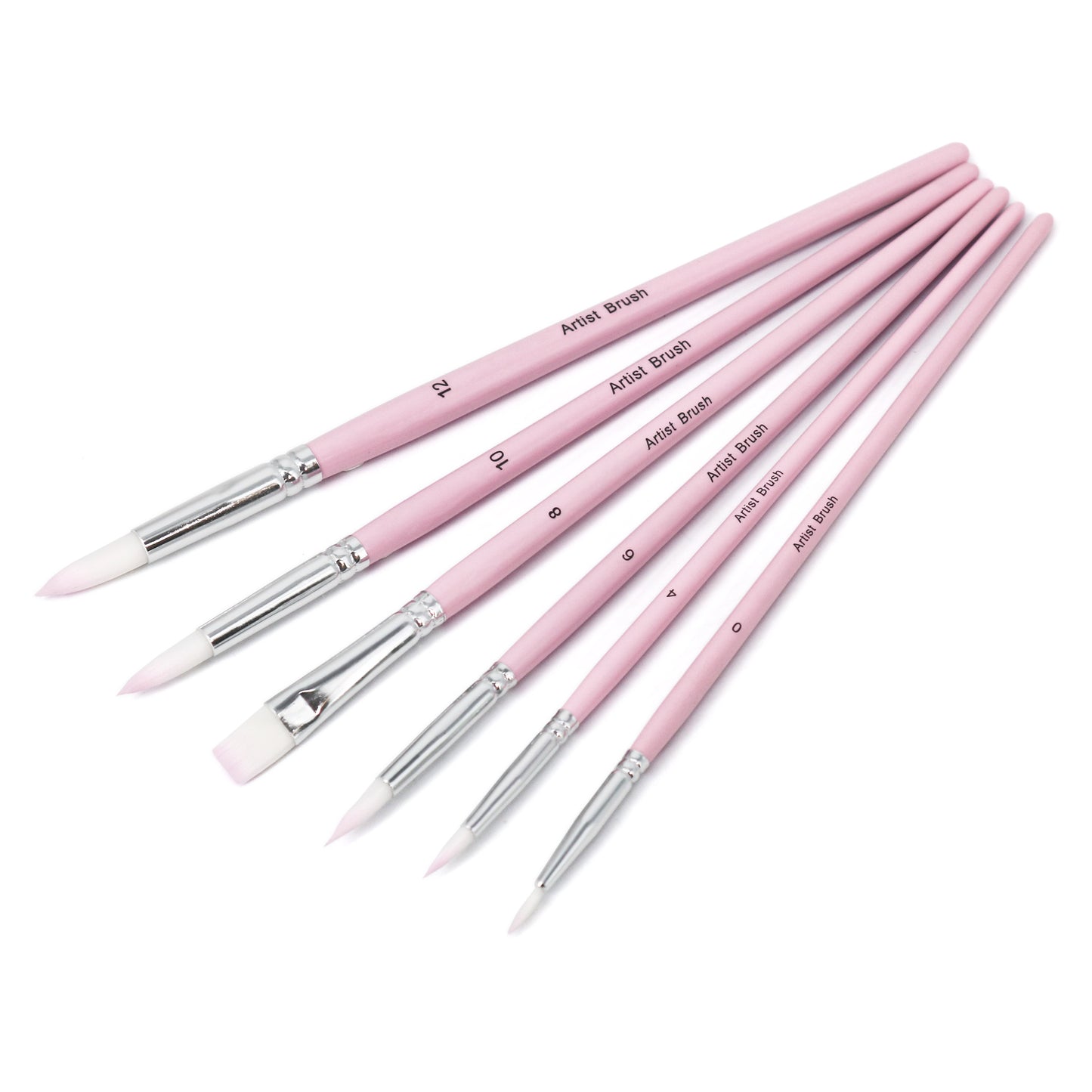 Premium Nylon Brushes Set of 6 Free Shipping - Paintarthub