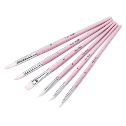 Premium Nylon Brushes Set of 6 Free Shipping - Paintarthub