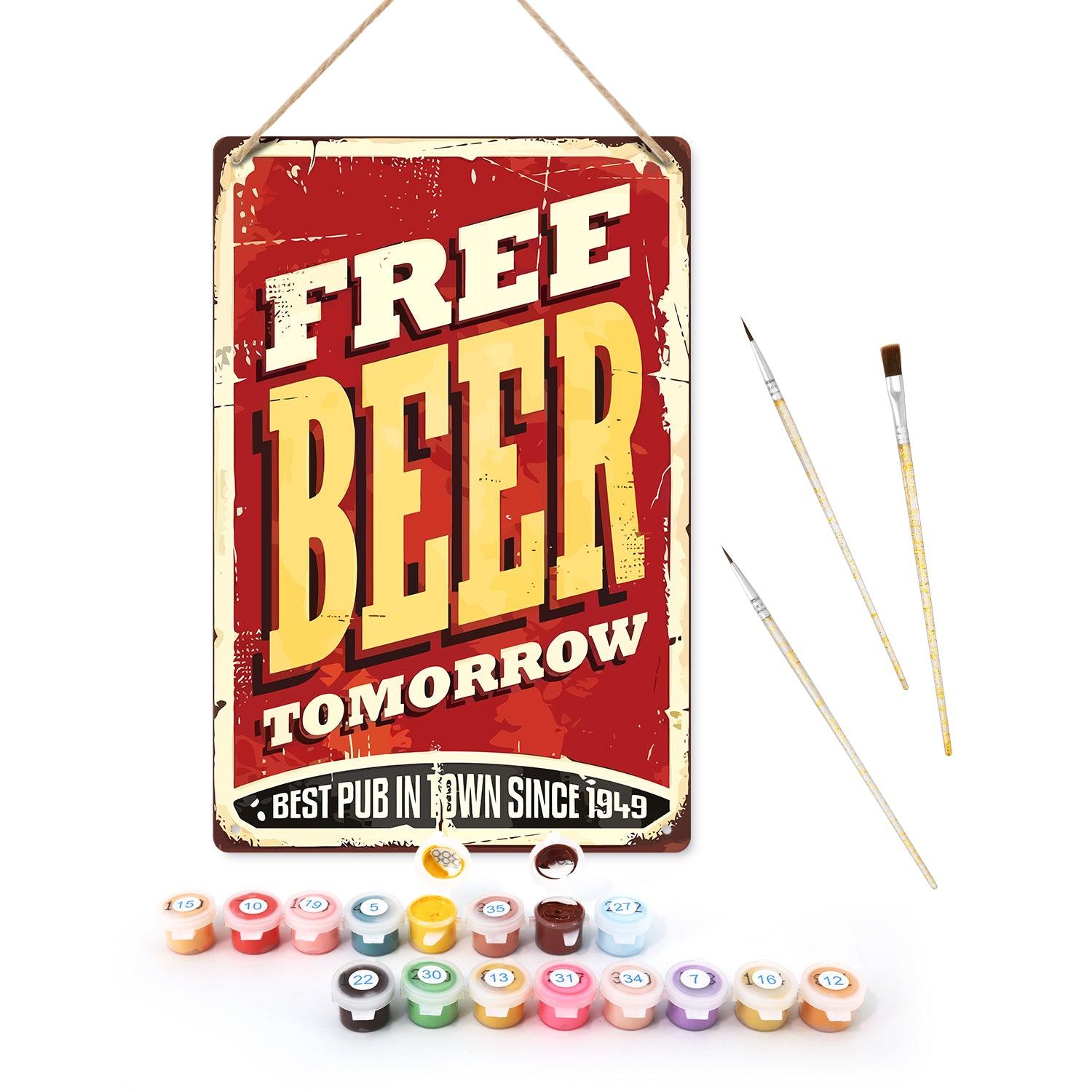 Industrial Bar Wall Decor – Paint by Numbers DIY Kit Free Shipping - Paintarthub