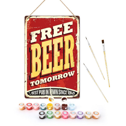 Industrial Bar Wall Decor – Paint by Numbers DIY Kit Free Shipping - Paintarthub