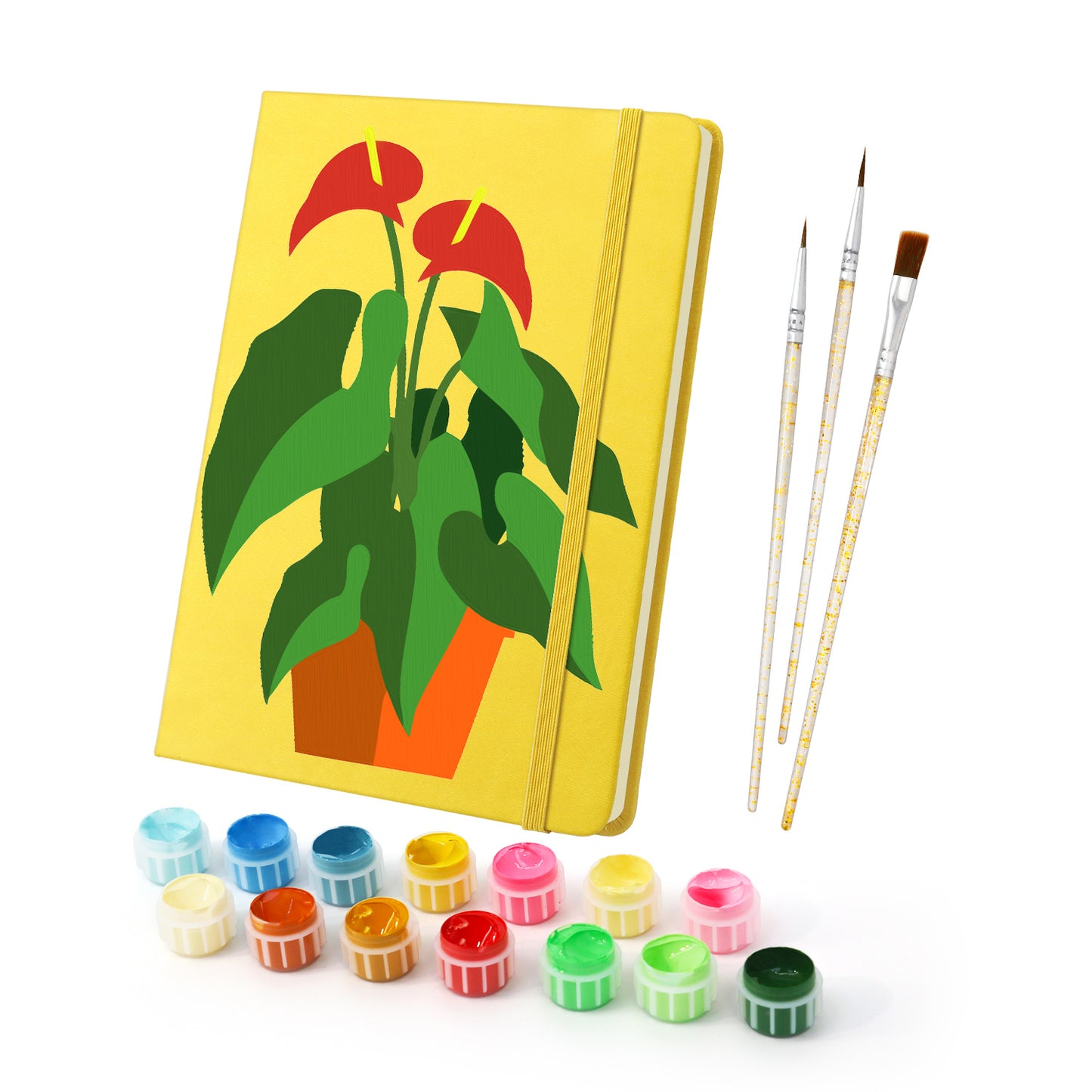 Plant Paint by Numbers Notebook - Anthurium Free Shipping - Paintarthub