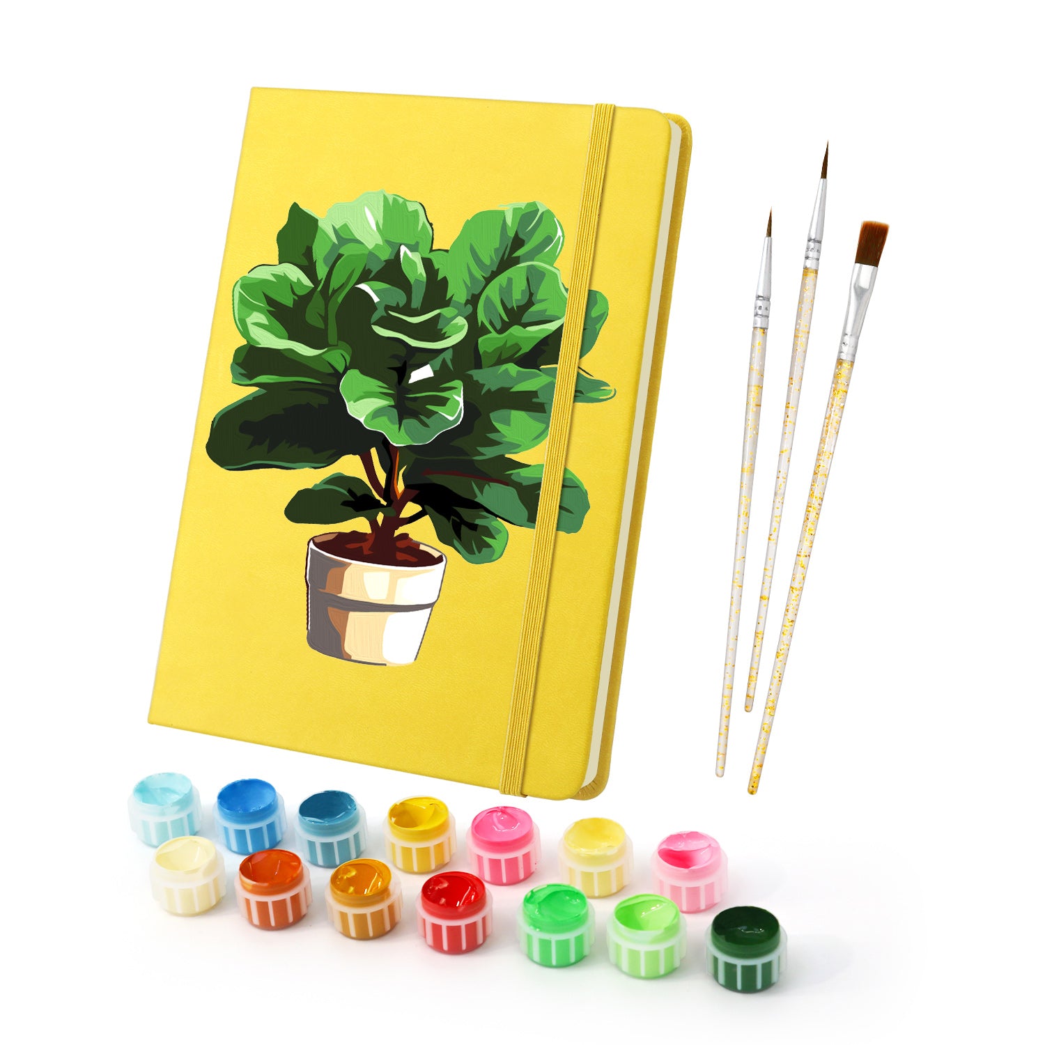 Plant Paint by Numbers Notebook - Fiddle Leaf Fig Free Shipping - Paintarthub